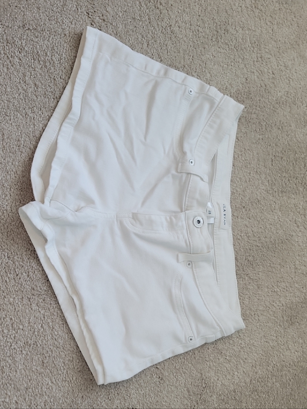 LILA RYAN White Women's Jean Shorts
